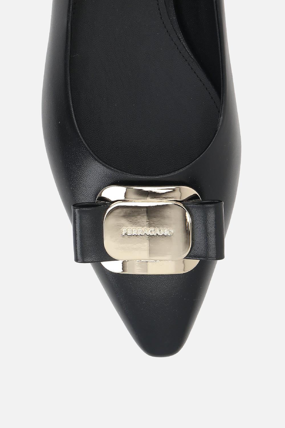 FERRAGAMO ballerina Zea in nappa Economico