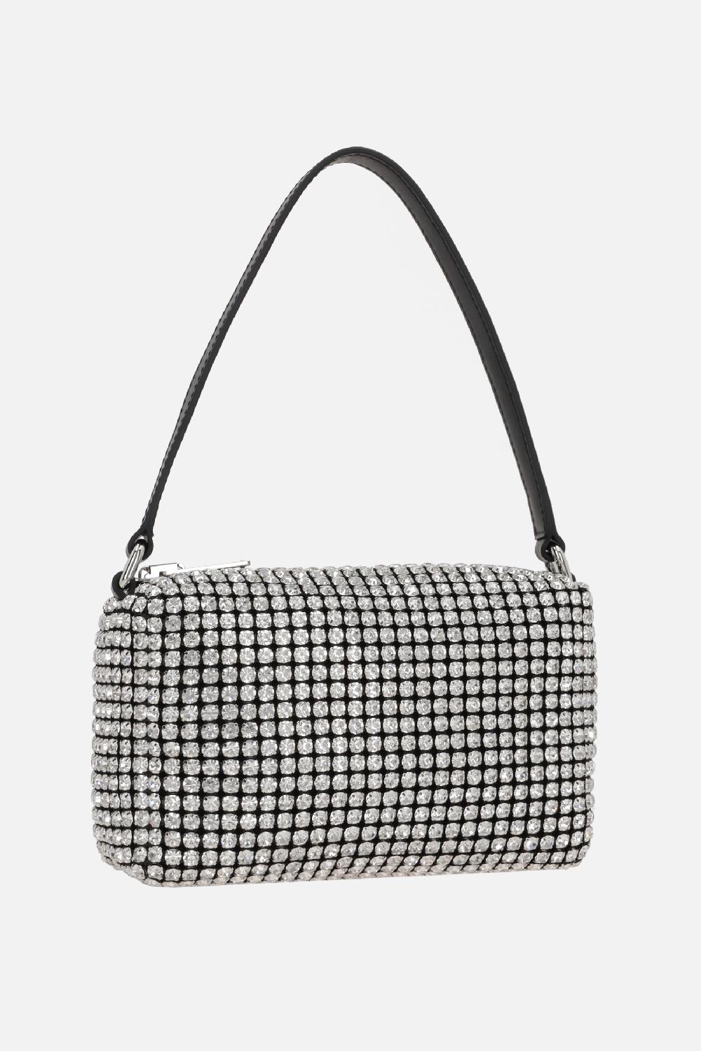 ALEXANDER WANG borsa a mano Heiress media in rete con strass 2025