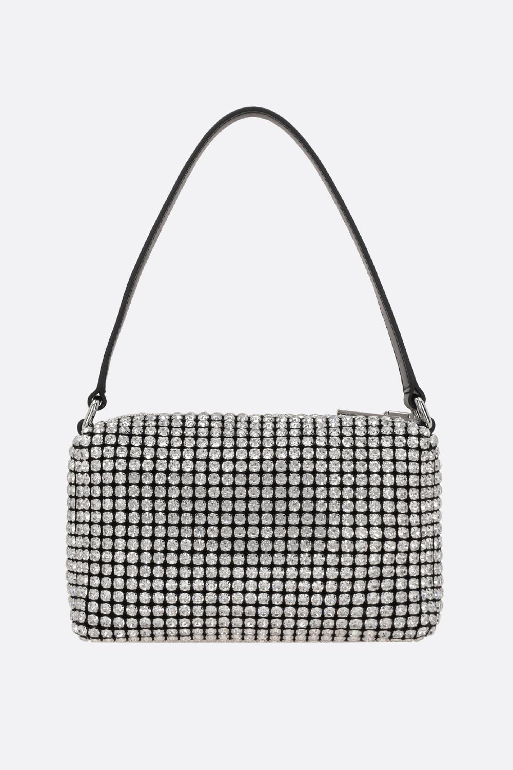 ALEXANDER WANG borsa a mano Heiress media in rete con strass 2025