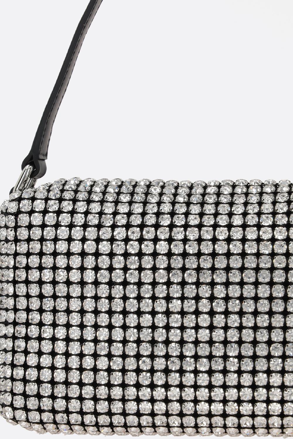 ALEXANDER WANG borsa a mano Heiress media in rete con strass 2025