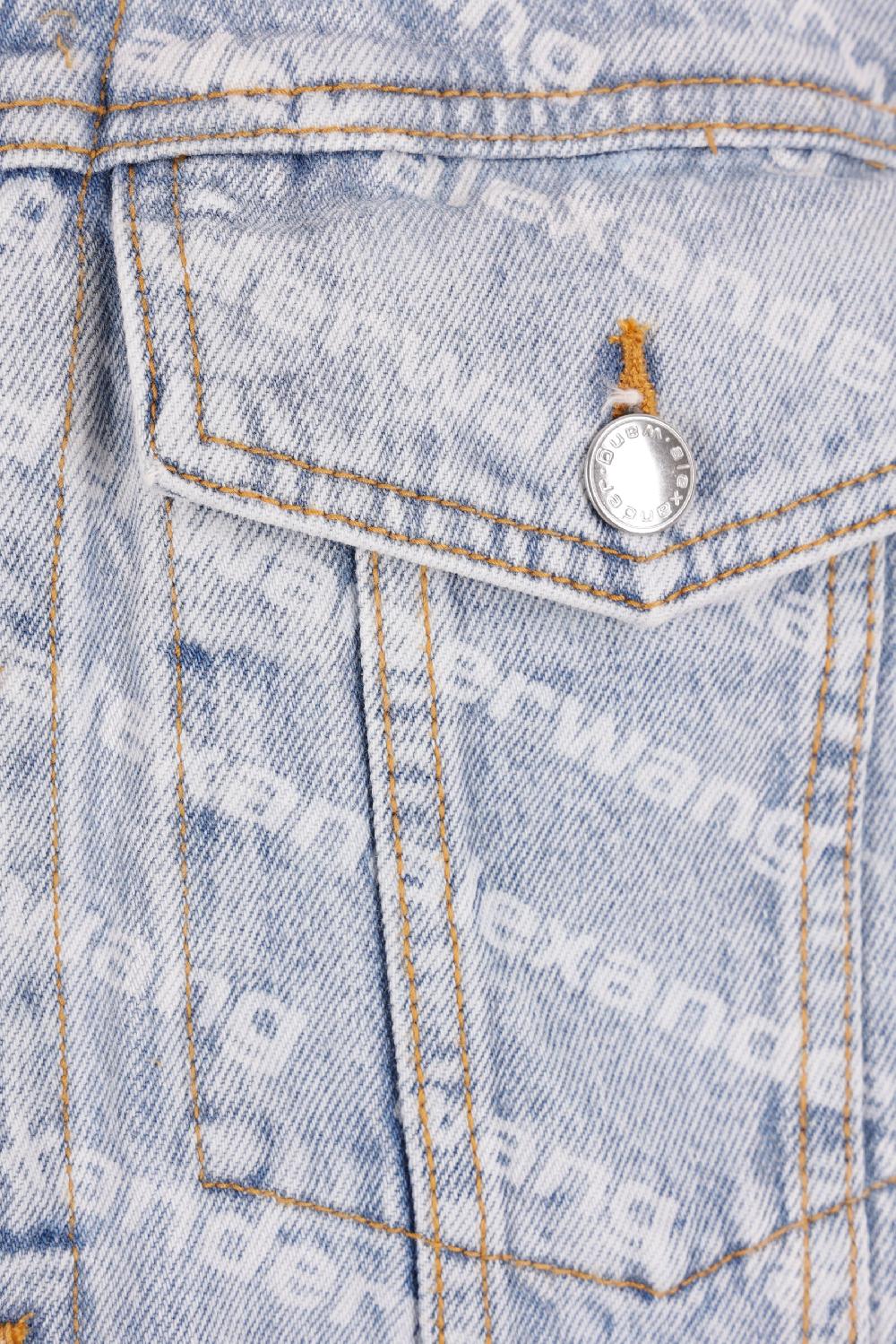 ALEXANDER WANG giubbotto in denim stampa logo In Linea
