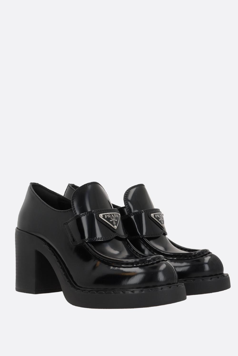 PRADA décolleté Chocolate in pelle spazzolata Cyber Monday