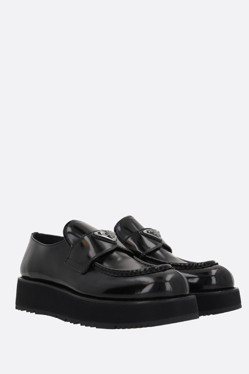 PRADA mocassino flatform in pelle spazzolata Offerta natalizia