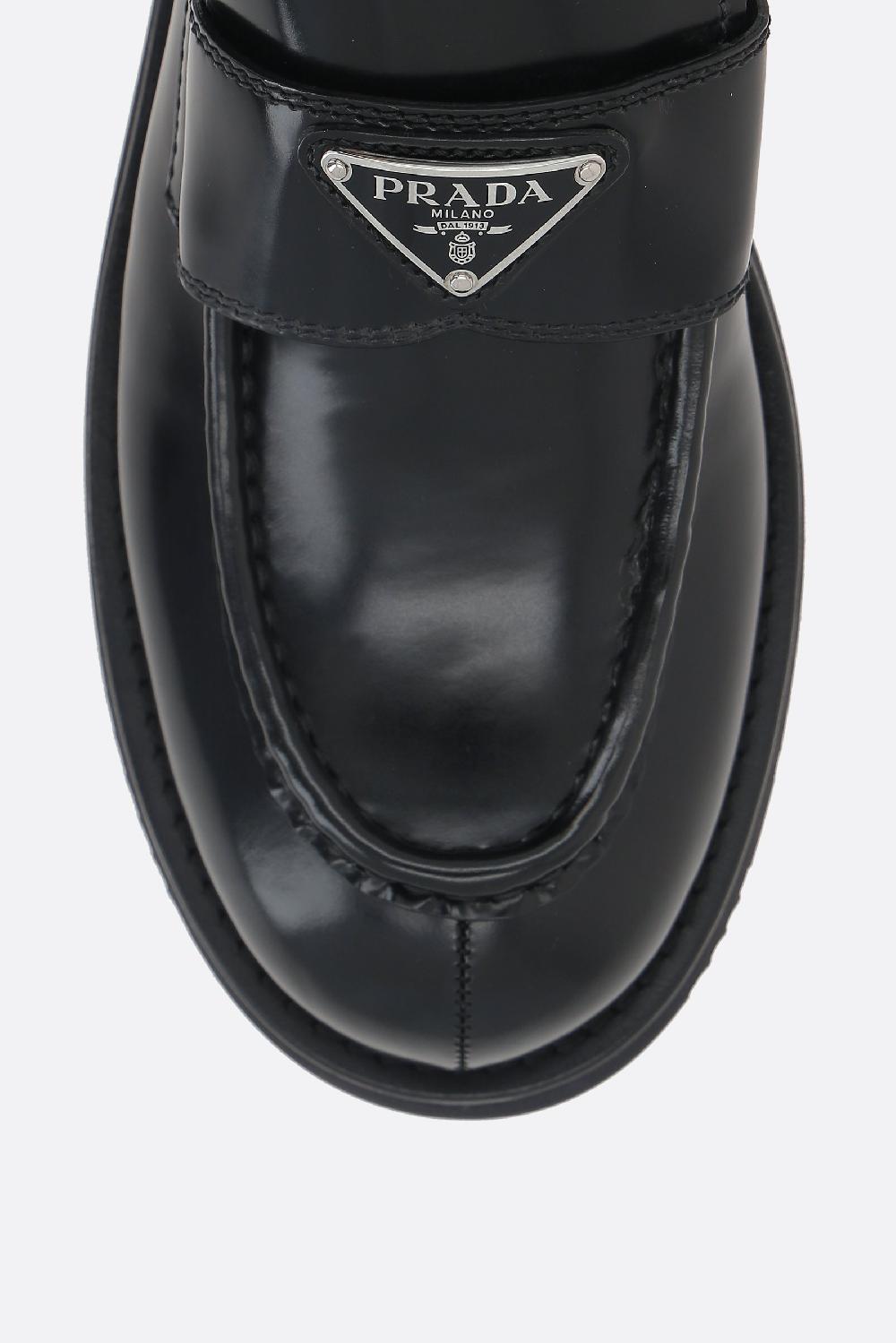 PRADA mocassino flatform in pelle spazzolata Offerta natalizia
