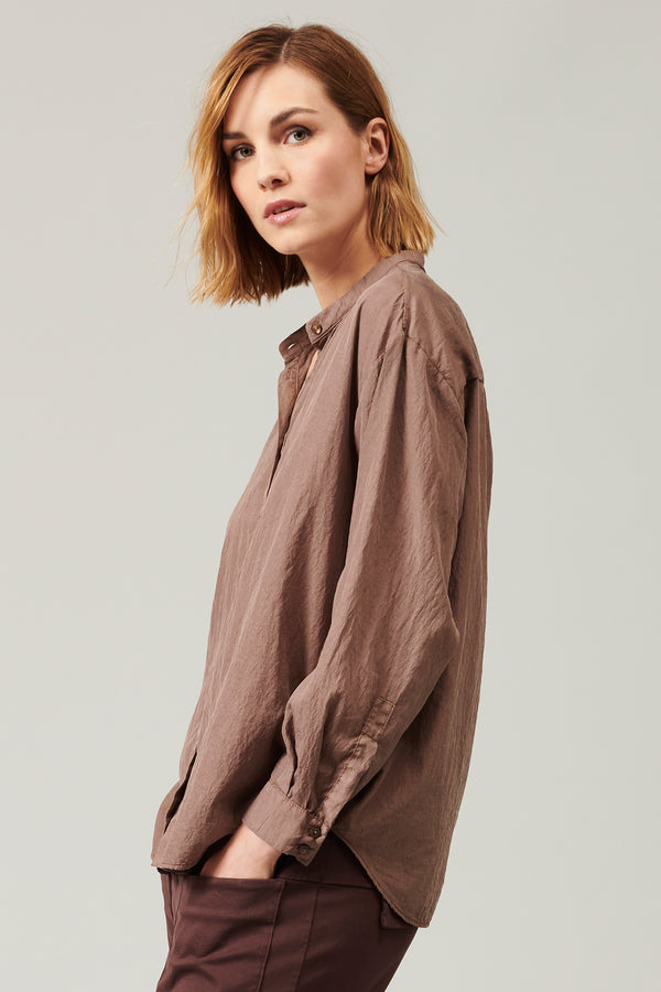 ﻿Transit Par Such Camicia collo alla coreana in misto seta | 1013.CFDTRYL211.26 – Transit Hotsell