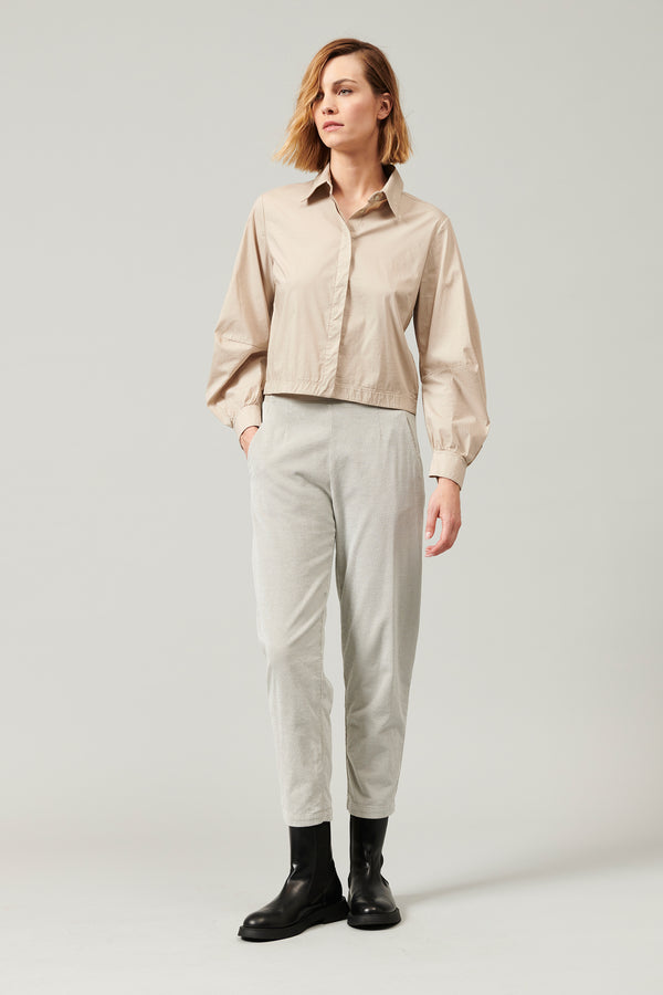 Transit Par Such Camicia in popeline di cotone stretch con manica voluminosa sagomata – Transit Saldi Di Fabbrica