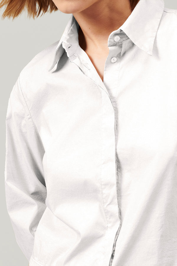 Transit Par Such Camicia in popeline di cotone stretch con manica voluminosa sagomata – Transit In Saldo