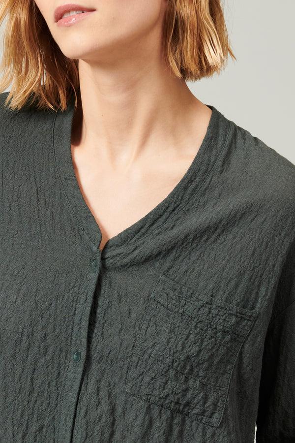 Transit Par Such Camicia stondata in goffrato di di misto lana stretch | 1013.CFDTRYP25 – Transit Moda