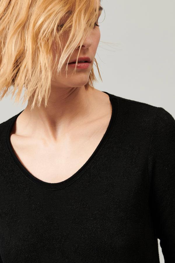 Transit Par Such Vestito in maglia con filato in misto lana e viscosa con lavorazione – Transit In Linea