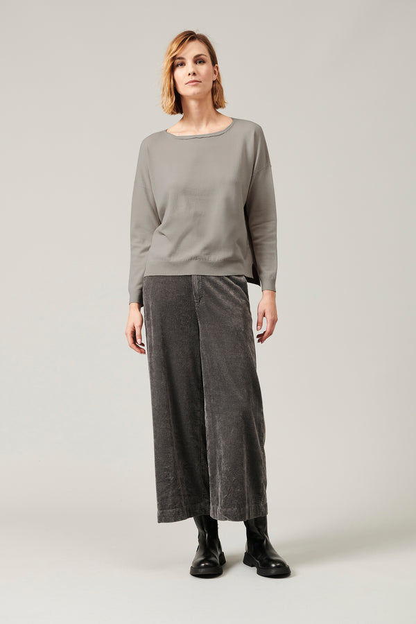 Transit Par Such Maglia oversize in viscosa e lana. linea a scatola collo a barchetta – Transit Soddisfazione Garantita