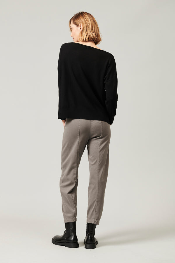 Transit Par Such Maglia oversize in viscosa e lana. linea a scatola collo a barchetta – Transit Promozione Limitata