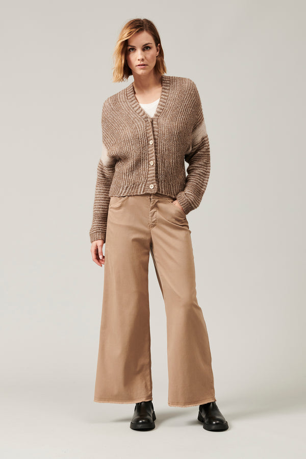 Transit Par Such Cardigan in lana ed alpaca con motivo di riga a contrasto colore | 101 – Transit Hotsell
