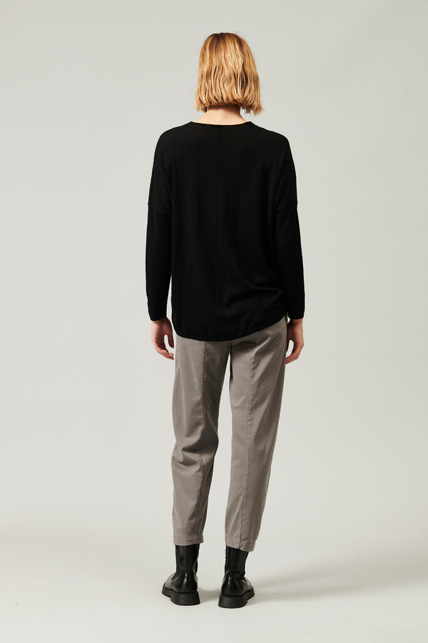 Transit Par Such Maglia oversize scollo a v in lana vergine 16 gage | 1013.CFDTRY18531. – Transit Vendita Calda