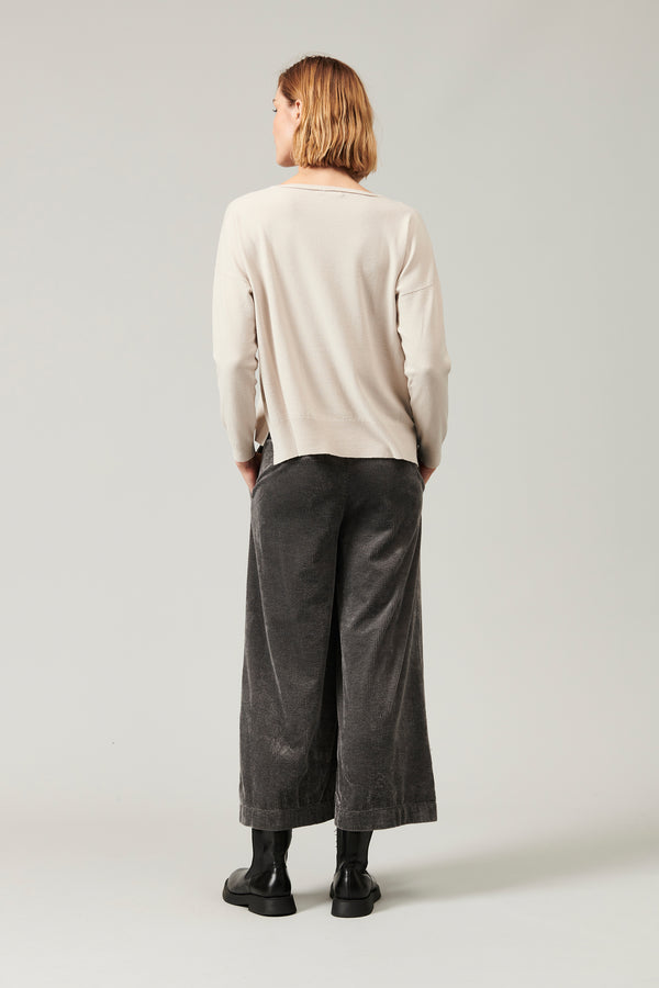 Transit Par Such Maglia oversize in viscosa e lana. linea a scatola collo a barchetta – Transit In Saldo