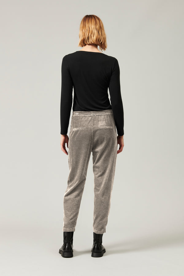 Transit Par Such Pantalone comfort fit con elastico in vita in velluto a coste di visco – Transit Negozi Online