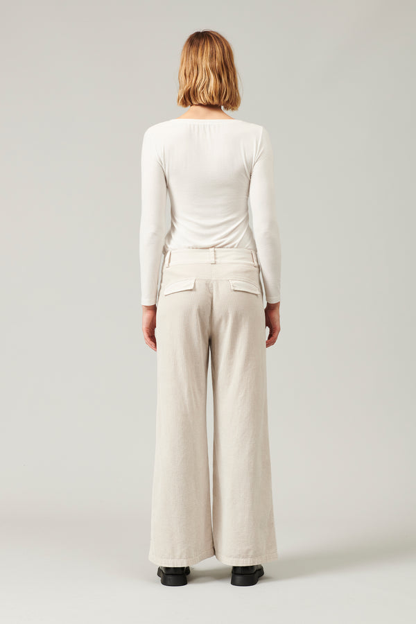 Transit Par Such Pantalone a palazzo in velluto a coste di viscosa e cotone stretch | 1 – Transit Promozione Limitata