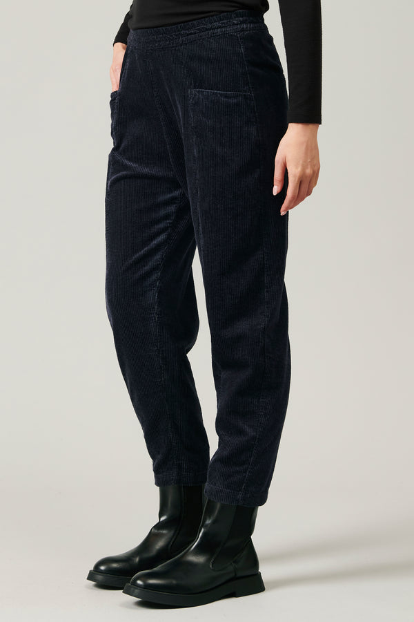 Transit Par Such Pantalone comfort fit con elastico in vita in velluto a coste di visco – Transit Shopping Online