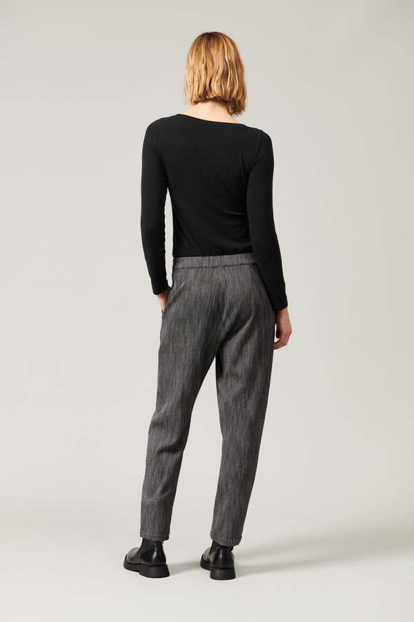 Transit Par Such Pantalone comfort fit con elastico dietro in microfantasia di misto la – Transit Prezzo Ridotto