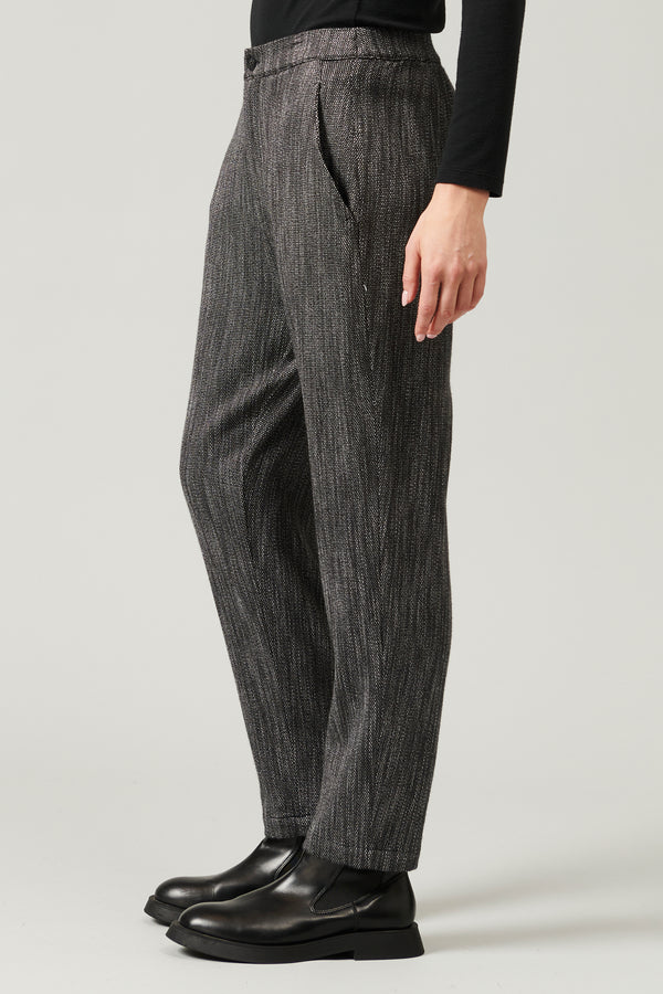 Transit Par Such Pantalone comfort fit con elastico dietro in microfantasia di misto la – Transit Prezzo Ridotto