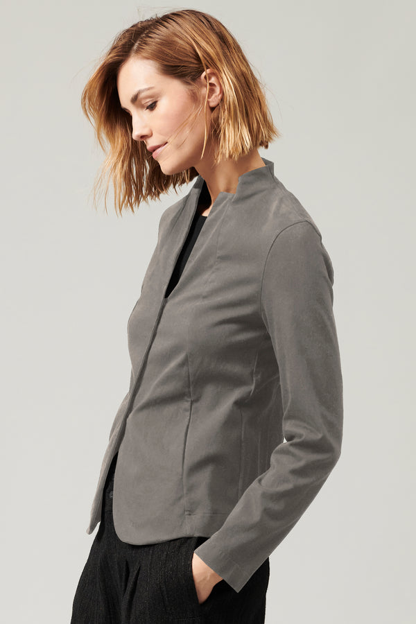 Transit Par Such Giacca con collo alla coreana in tencel modal e cotone stretch | 1013 – Transit Economico