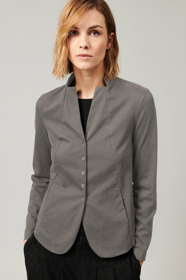 Transit Par Such Giacca con collo alla coreana in tencel modal e cotone stretch | 1013 – Transit Economico
