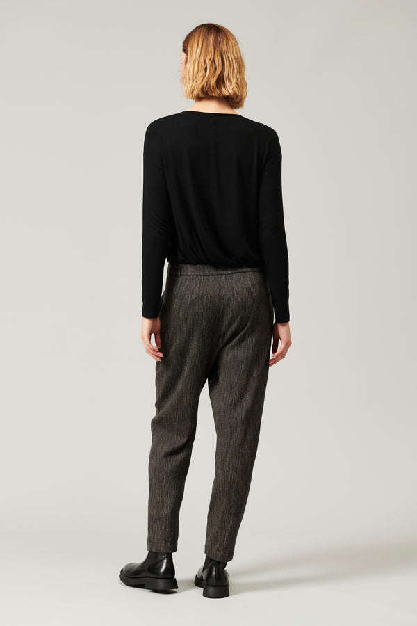 Transit Par Such Pantalone comfort fit con elastico dietro in microfantasia di misto la – Transit Ultimi tre giorni