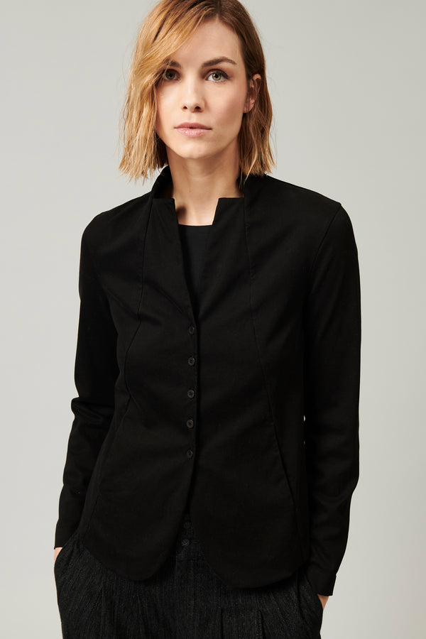 Transit Par Such Giacca con collo alla coreana in tencel modal e cotone stretch | 1013 – Transit Ultimi due giorni