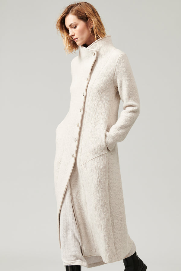 Transit Par Such Cappotto lungo slim fit in maglia di lana cotta | 1013.CFDTRYX332.01 – Transit Nuovo