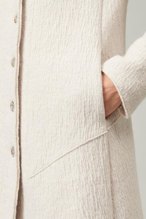 Transit Par Such Cappotto lungo slim fit in maglia di lana cotta | 1013.CFDTRYX332.01 – Transit Nuovo