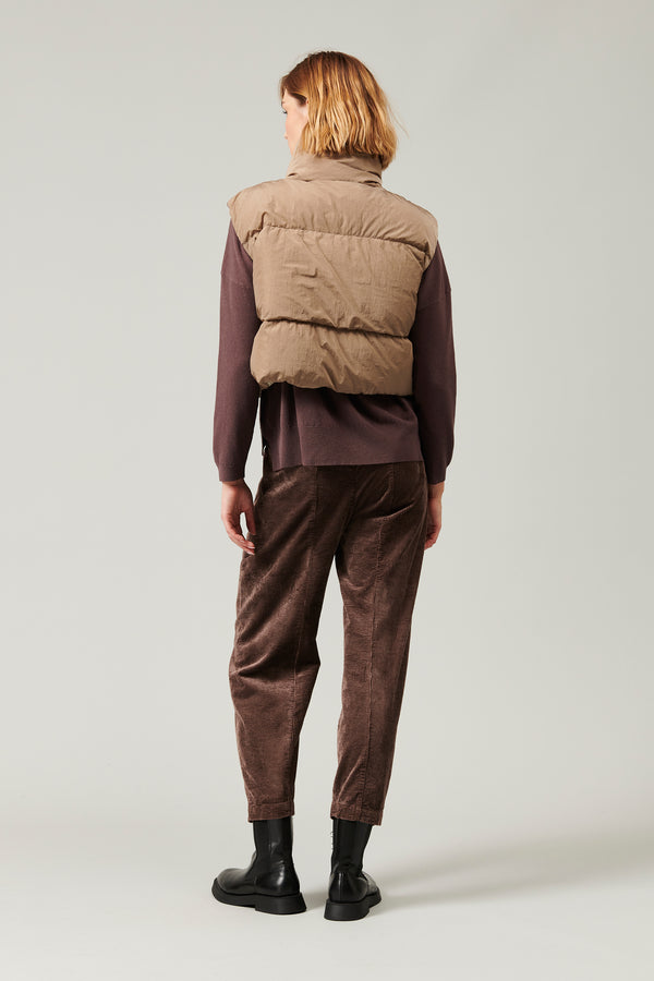 Transit Par Such Gilet imbottito con vera piuma d'oca e foderato in seta habotay | 1013 – Transit Promozione