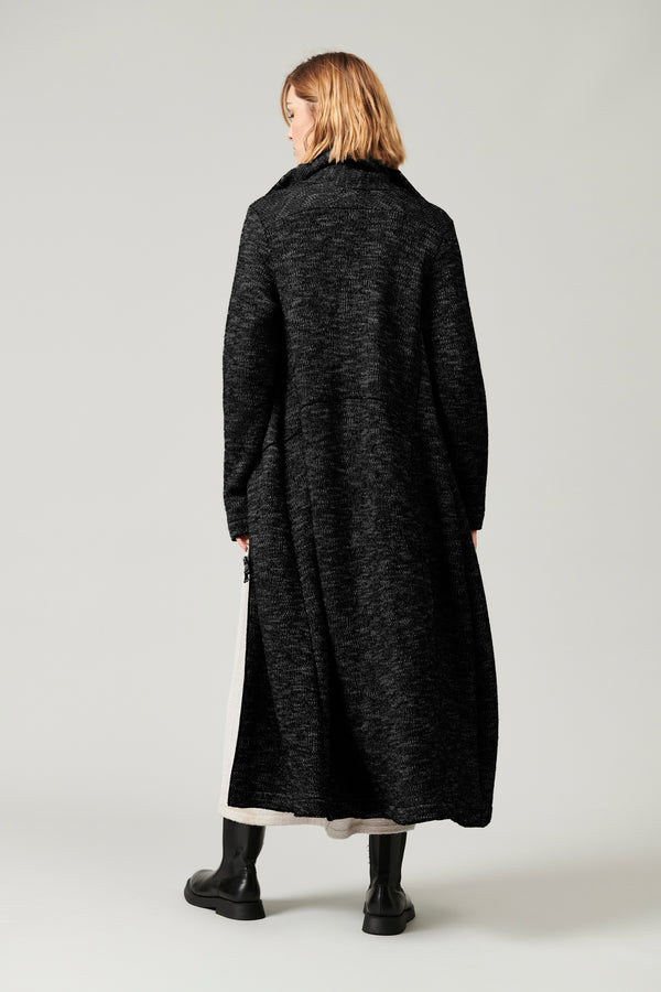 Transit Par Such Cappotto lungo di maglia in misto lana con ampio collo esterno in fant – Transit Fino Al -60%