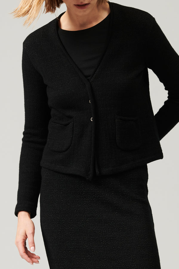 Transit Par Such Giacca in maglia di misto lana jacquard microfantasia | 1013.CFDTRY742 – Transit Economico