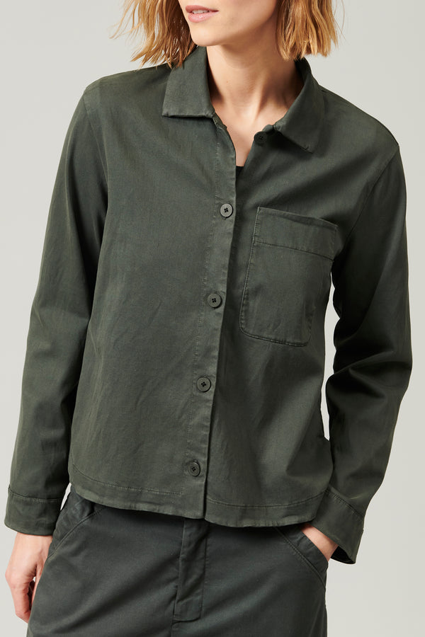 Transit Par Such Giacca/camicia in raso di cotone stretch | 1013.CFDTRYR277.24 – Transit Vendita Calda