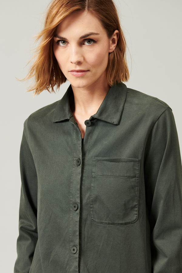 Transit Par Such Giacca/camicia in raso di cotone stretch | 1013.CFDTRYR277.24 – Transit Vendita Calda