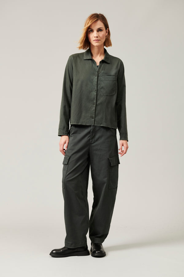 Transit Par Such Giacca/camicia in raso di cotone stretch | 1013.CFDTRYR277.24 – Transit Vendita Calda