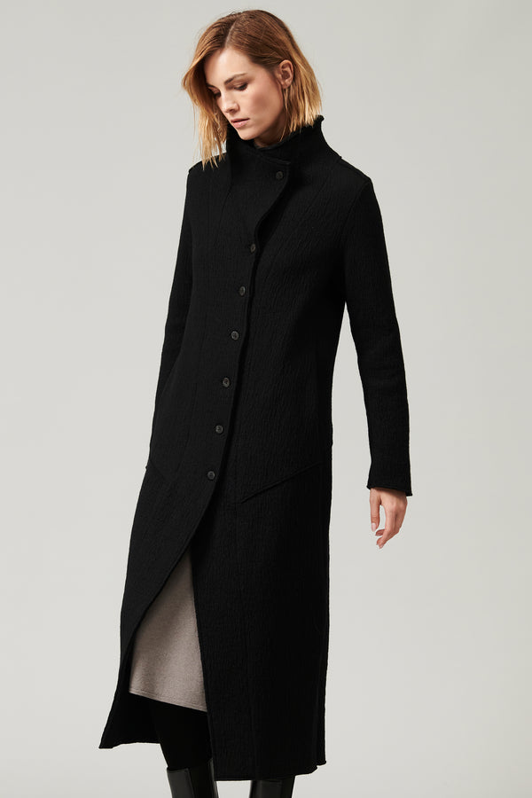Transit Par Such Cappotto lungo slim fit in maglia di lana cotta | 1013.CFDTRYX332.10 – Transit I Più Venduti