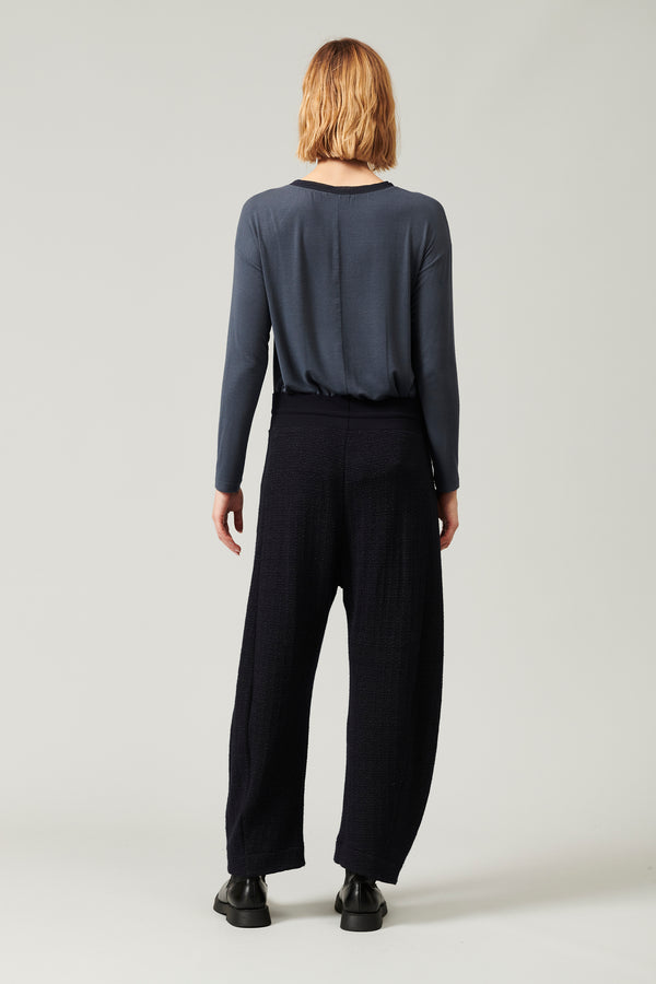 Transit Par Such Pantalone in maglia di misto lana jacquard microfantasia | 1013.CFDTRY – Transit Moda
