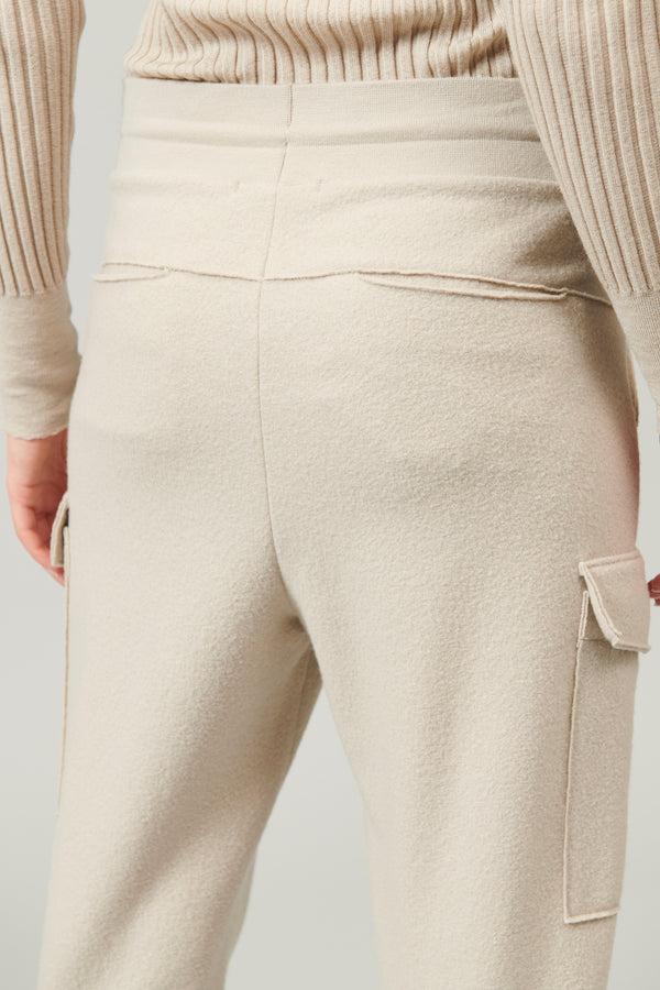 Transit Par Such Pantaloni cargo in panno di lana con cintura a coste di lana elastici – Transit 2025