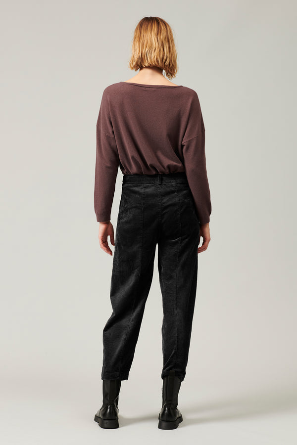 Transit Par Such Pantalone comfort fit in velluto a coste di viscosa e cotone stretch | – Transit Vendita