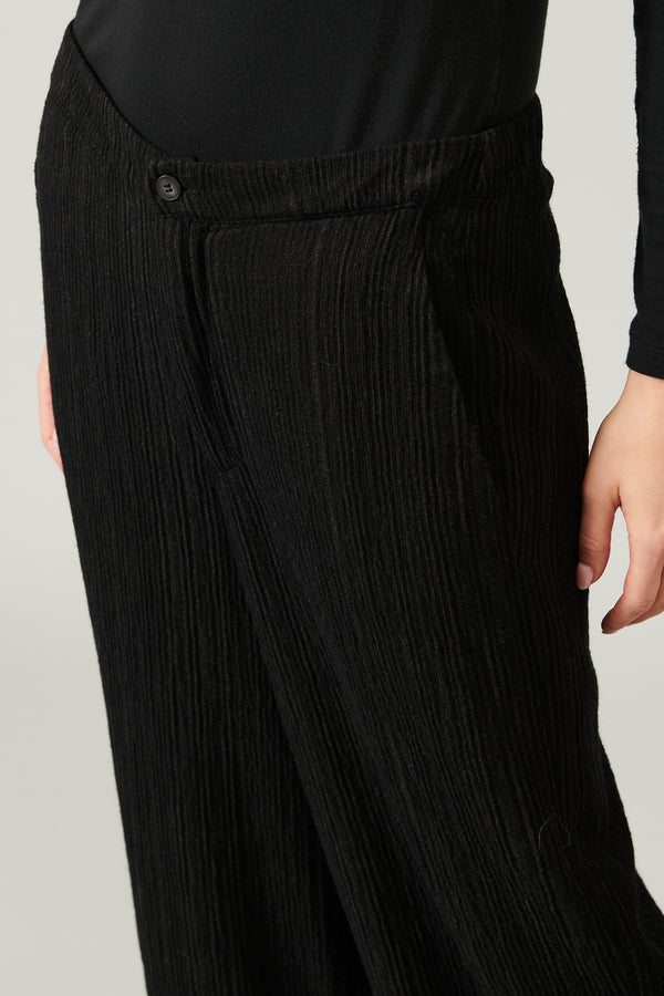 Transit Par Such Pantalone palazzo in misto lana gessato goffrato | 1013.CFDTRYA101.10 – Transit Soddisfazione Garantita