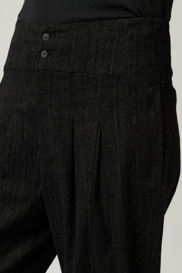 Transit Par Such Pantalone rigato linea bombé com pinces in cotone e viscosa stretch | – Transit Offerta speciale