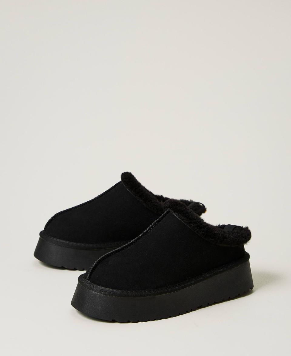 Twin Set Scarpe sabot con faux fur Negozio