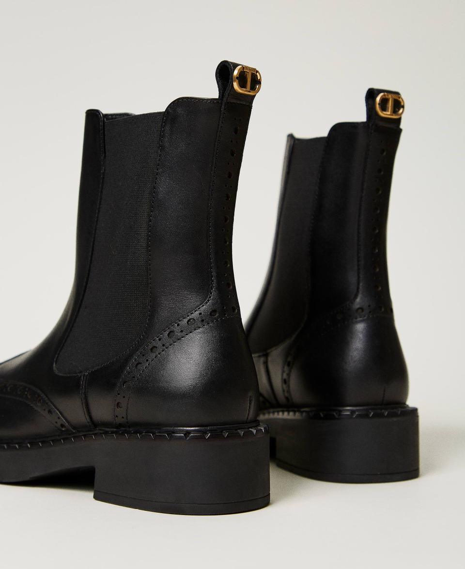 Twin Set Stivaletti chelsea in pelle Nuovo