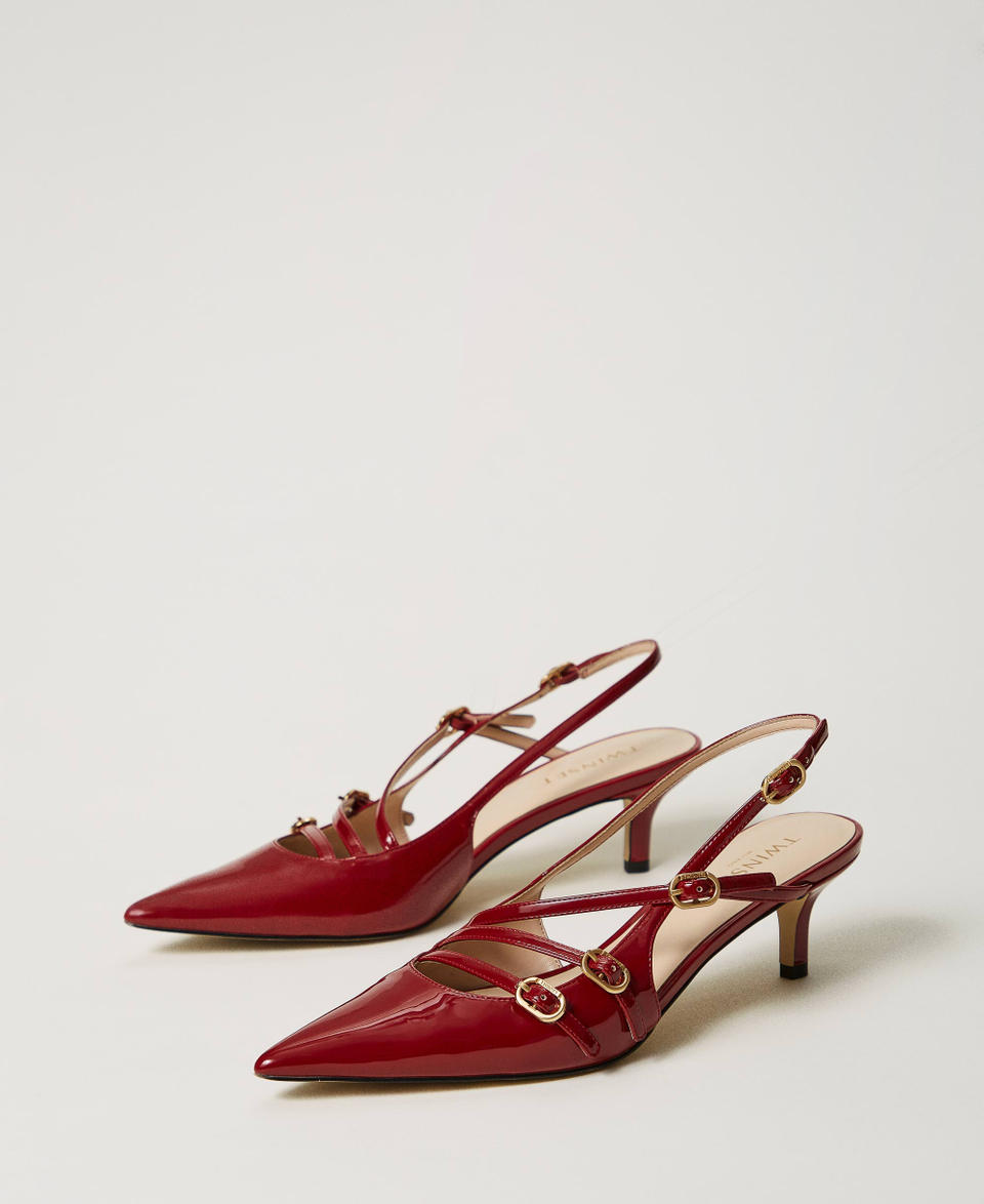 Twin Set Décolleté sling back in vernice con cinturini Affare Del Giorno