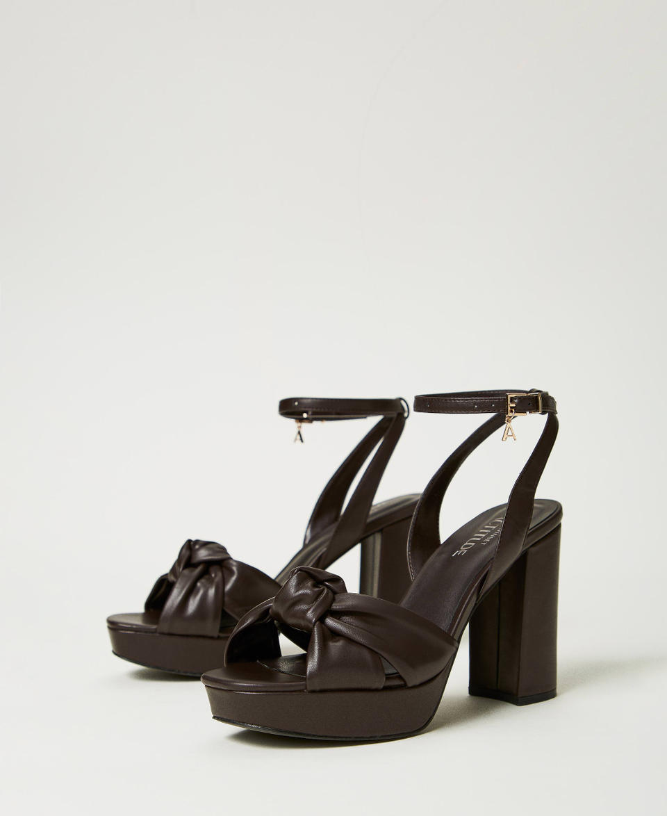 Twin Set Sandali platform con nodo Soddisfazione Garantita