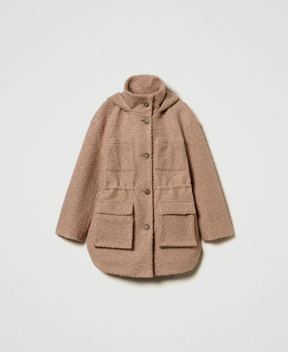 Twin Set Cappotto parka in panno arricciato Negozi Online