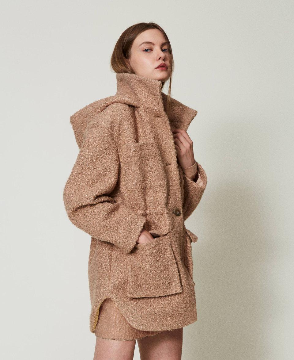 Twin Set Cappotto parka in panno arricciato Negozi Online