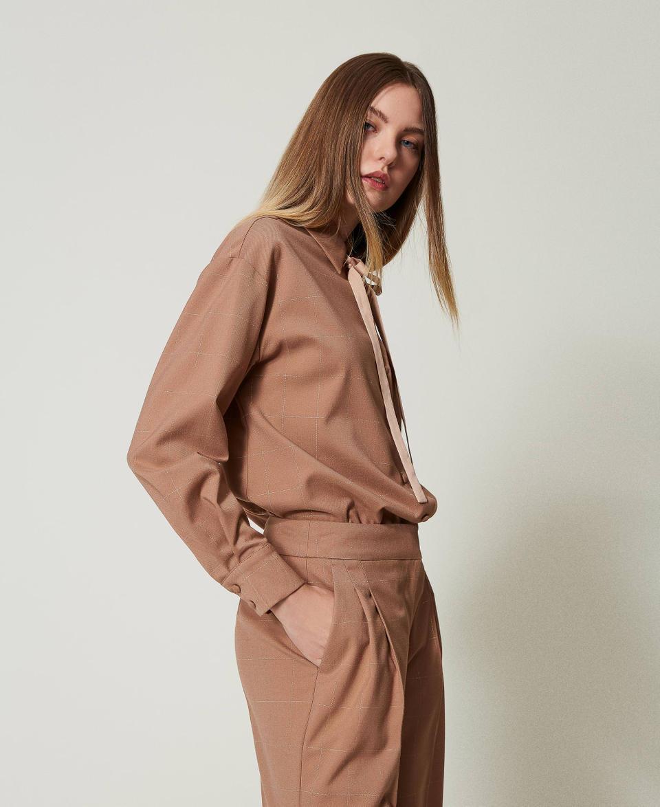 Twin Set Camicia check con lurex Promozione Limitata