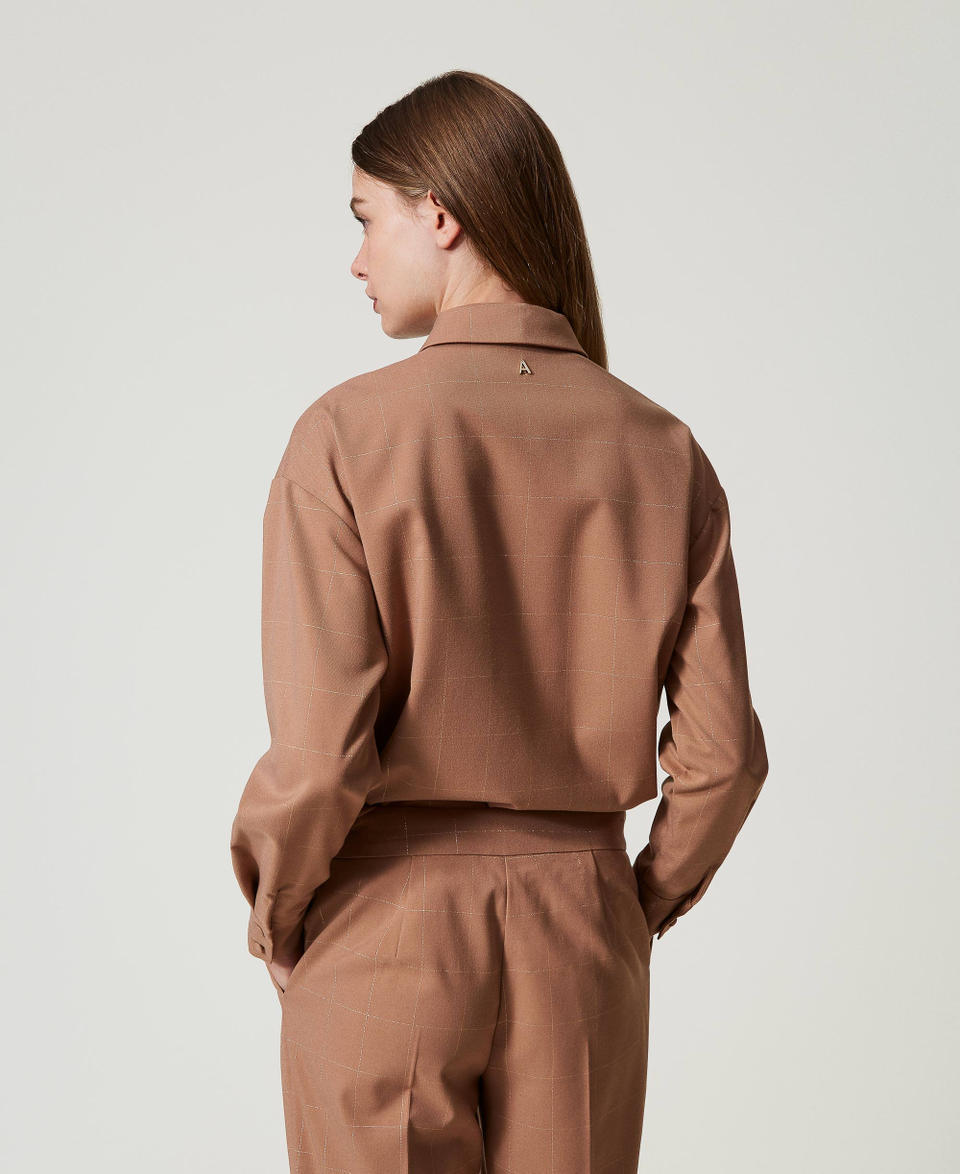 Twin Set Camicia check con lurex Promozione Limitata