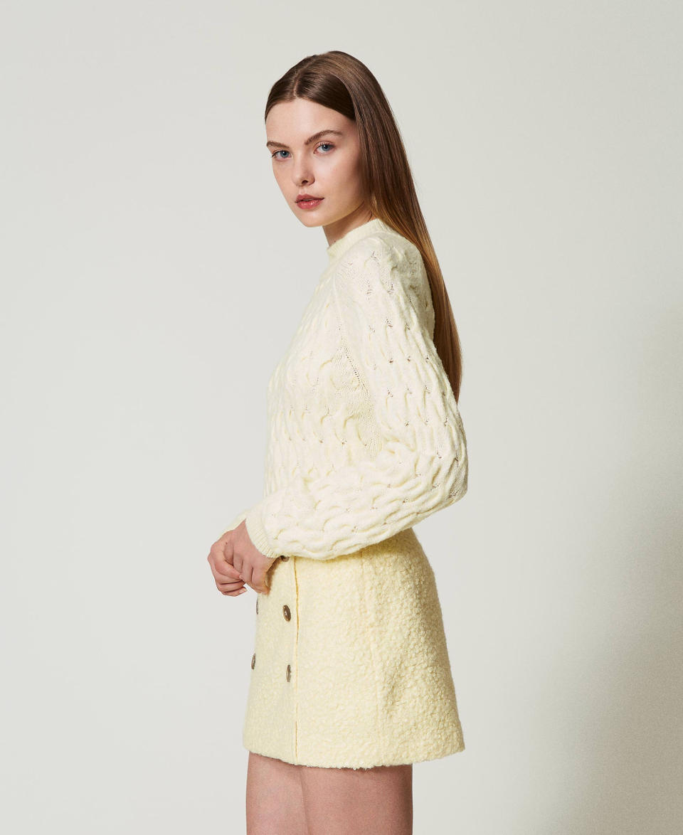 Twin Set Maglia lupetto in misto lana con trecce Affare Del Giorno